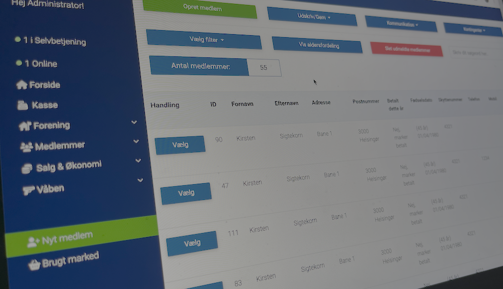 SKStyring systemet i brug